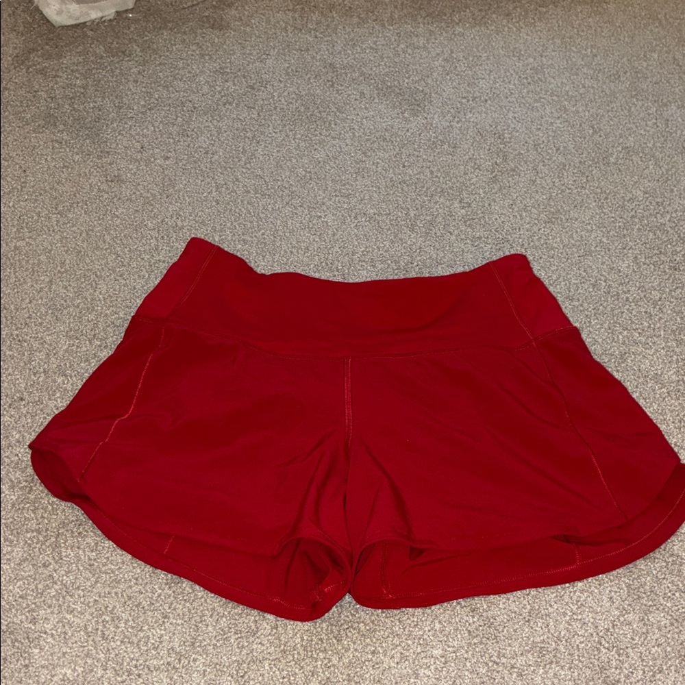 Lululemon Athletica Red Athletic Shorts